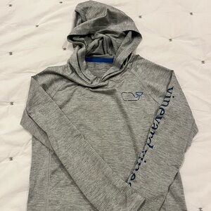 Vineyard Vines Boys' Performance Whale Outline Harbor Sun Hoodie Tee